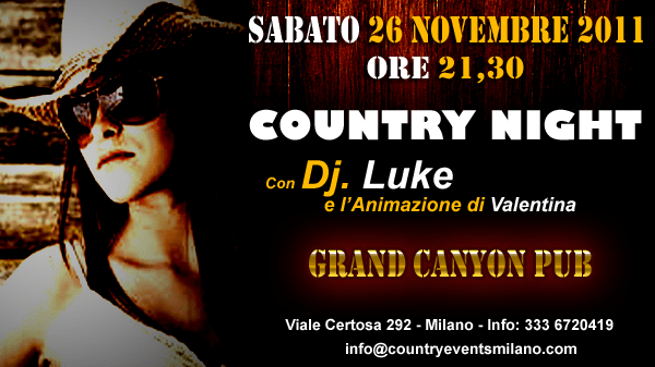 COUNTRY NIGHT AL GRAND CANYON PUB MILANO